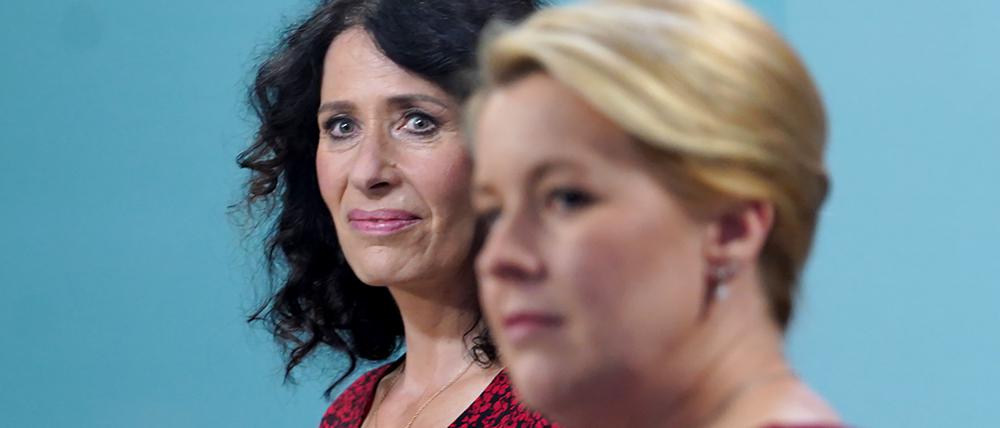 Skeptisch beäugt. Franziska Giffey (vorn) mit Bettina Jarasch, hier noch als Kontrahentinnen im Wahlkampf.