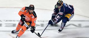 Alles auf Orange. Tabellenführer Wolfsburg sicherte sich in der Nachspielzeit den Sieg bei den Eisbären.