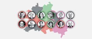 Wer hat in den Bezirken das Direktmandat für den Bundestag geholt? Ein Überblick.