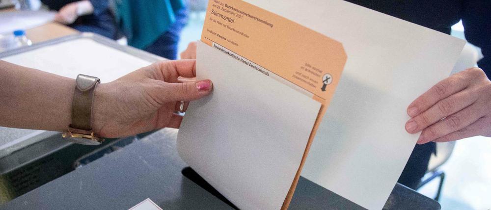 Wahl zur Bezirksabgeordnetenversammlung.