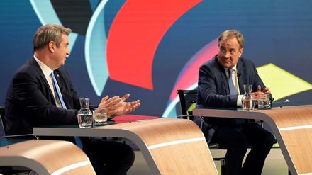 CSU-Chef Markus Söder und CDU-Chef und Spitzenkanzlerkandidat Armin Laschet