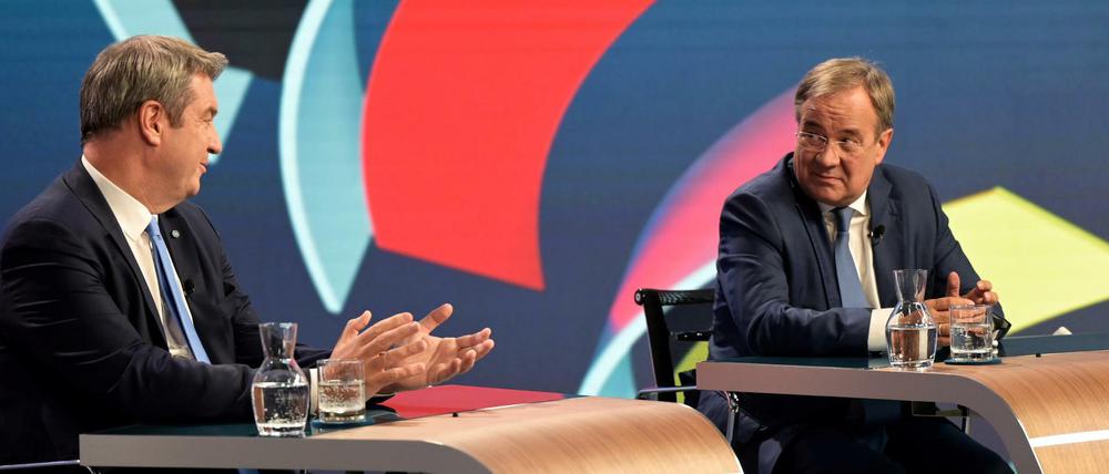 CSU-Chef Markus Söder und CDU-Chef und Spitzenkanzlerkandidat Armin Laschet