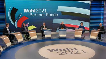 Eine Sendung für alle? Bilder der "Berliner Runde" liefen nicht nur bei ARD und ZDF, sondern auch bei Bild TV.