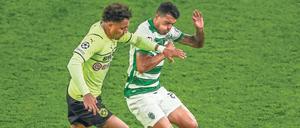 Bann gebrochen. Malen (l.) erzielte das 1:0 für den BVB gegen Sporting. 