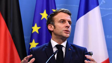 Emmanuel Macron im Dezember 2021.