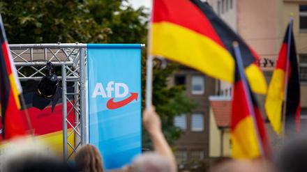 AfD-Wahlkampf in Cottbus.