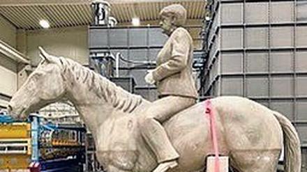 Merkel als Denkmal aus dem 3D-Drucker.