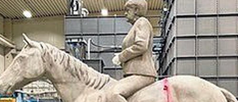 Merkel als Denkmal aus dem 3D-Drucker.