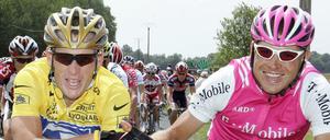 Rivalen mit Respekt. Lance Armstrong und Jan Ullrich (r.) haben sich auch noch einiges zu erzählen.