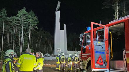Das fast 240 Meter hohe Windrad in Haltern am See ist in sich zusammengestürzt.