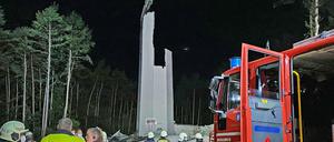 Das fast 240 Meter hohe Windrad in Haltern am See ist in sich zusammengestürzt.