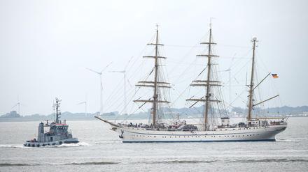 Die „Gorch Fock“ vor Wilhelmshaven (Archivbild)