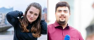 Sie sind beide 23 Jahre alt und nun neu für die Grünen im Bundestag: Emilia Fester und Niklas Wagener.