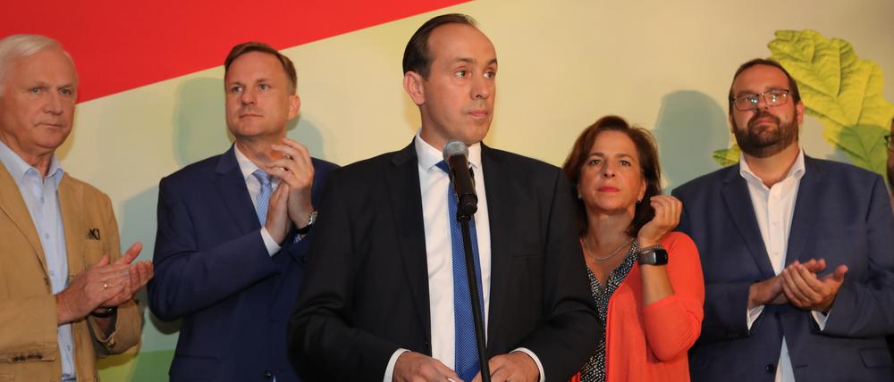 Die Wahlparty fiel aus: Der erste Aufritt von CDU-Chef Ingo Senftleben am Wahlabend 2019 nach der Niederlage. 
