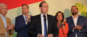 Die Wahlparty fiel aus: Der erste Aufritt von CDU-Chef Ingo Senftleben am Wahlabend 2019 nach der Niederlage. 