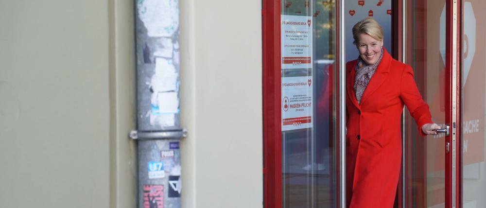 Der Wahlgewinnerin Franziska Giffey (SPD) stehen in Berlin mehrere Koalitionsoptionen offen.
