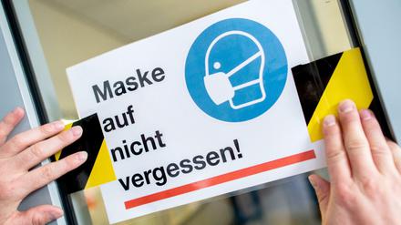 Maskenpflicht - hier an einer Schule in Niedersachsen.