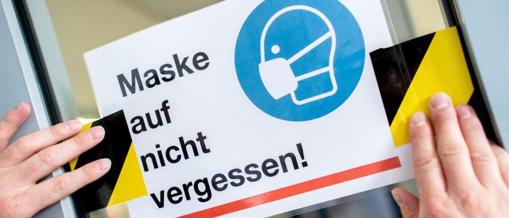Maskenpflicht - hier an einer Schule in Niedersachsen.
