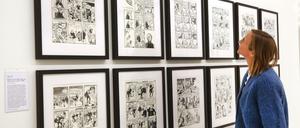 Mehr als 300 Arbeiten von gut 50 Künstler:innen zeigt die Ausstellung, hier einige Seiten von Ulli Lust.