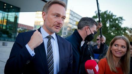 FDP-Chef Christian Lindner nach der ersten Ampel-Sondierung, Jamaika ist erstmal keine Option. 