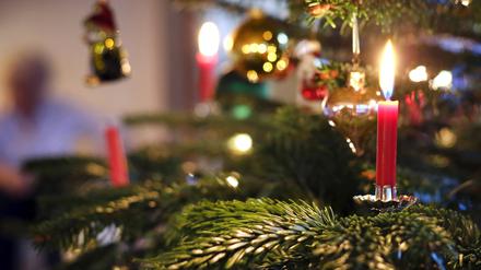 Echte Kerzen auf dem Weihnachtsbaum sind nicht verhandelbar.