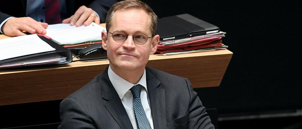 Michael Müller (SPD), Regierender Bürgermeister von Berlin, nimmt an der 23. Sitzung des Berliner Abgeordnetenhauses teil. Wie steht er zu einer Fortführung von Rot-Rot-Grün?