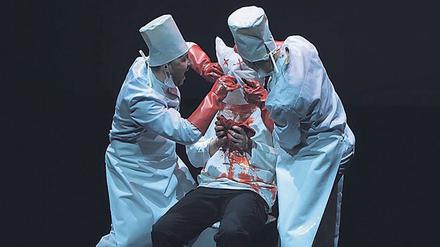 „Woyzeck“ inszeniert von der Theatergruppe Kupalaŭcy. 