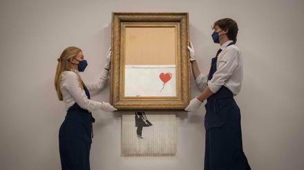 Zu haben: Das geschredderte Banksy-Werk