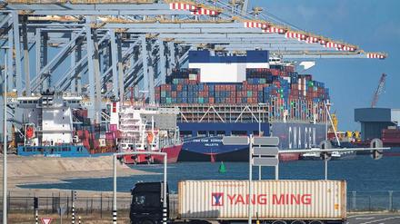 Unter Zeitdruck. Nicht nur in den großen Tiefseehäfen sind die Lieferketten stark beeinträchtigt. Auch im Hinterland von Europas wichtigstem Hafen Rotterdam sind die Transportabläufe inzwischen massiv gestört. 