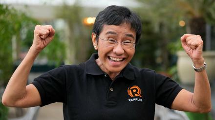 Die philippinische Friedensnobelpreisträgerin Maria Ressa. Sie ist Journalistin und Chefin der Online-Nachrichtenagentur Rappler.