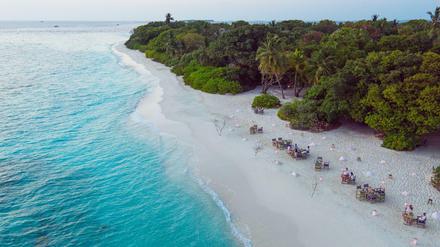 Das Fünf-Sterne-Resort Soneva Fushi wirbt mit ökologischen Belangen.