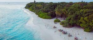 Das Fünf-Sterne-Resort Soneva Fushi wirbt mit ökologischen Belangen.