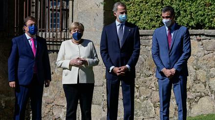 Angela Merkel ist in Madrid für ihre Dienste für Europa ausgezeichnet worden.