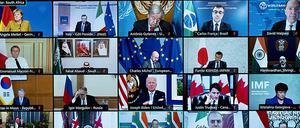 Die Staats- und Regierungschefs der G 20-Staaten berieten am Dienstag unter italienischem Vorsitz über humanitäre Hilfe für Afghanistan.