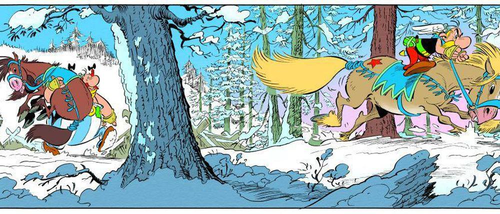 Eingeschneit: Eine Szene aus „Asterix und der Greif“.