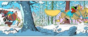 Eingeschneit: Eine Szene aus „Asterix und der Greif“.