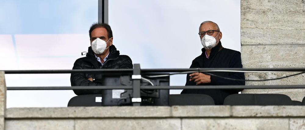 Die Wege trennen sich. Carsten Schmidt (l.) verlässt Hertha BSC, Präsident Werner Gegenbauer muss klären, wie es weitergehen soll.