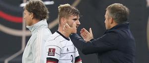 Viel Zuspruch. Gerade wenn es mal nicht so läuft, wie zuletzt bei Timo Werner, braucht es einen Trainer wie Hansi Flick, der an einen glaubt.