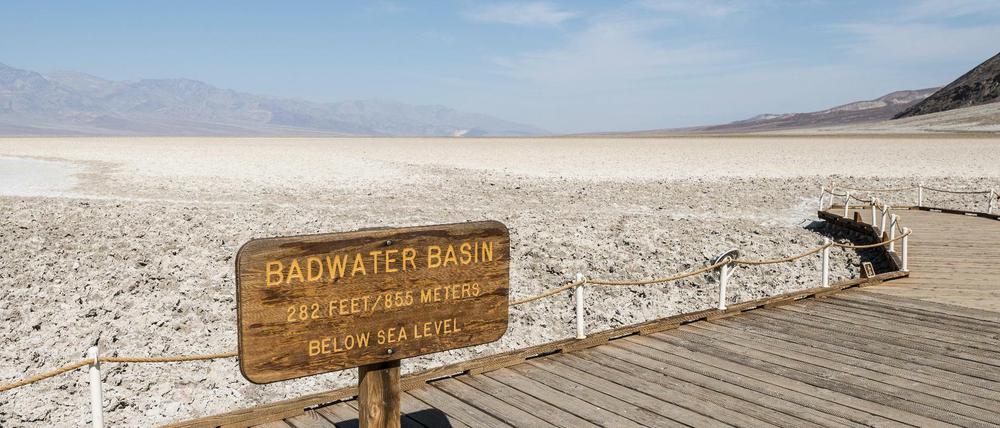 Im „Tal des Todes“ in der Mojave Wüste in Kalifornien liegt mit 85,5 Meter unter Null der tiefste Punkt Nordamerikas.