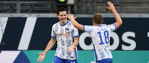 Gegen Frankfurt konnte Hertha BSC sich am Samstag mit 2:1 durchsetzen.