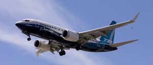 Ein Probeflug eines Boeing 737 Max Flugzeuges.
