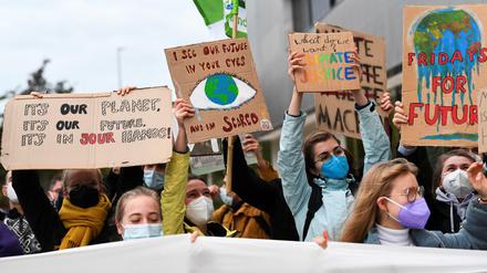 Auch anlässlich der Sondierungsgespräche im Bund hatten Fridays for future-Aktivisten demonstriert. 