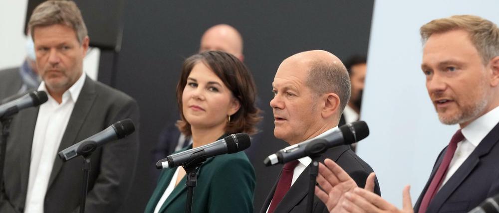 Die Ampel-Macher: Robert Habeck, Annalena Baerbock, Olaf Scholz, Christian Lindner.