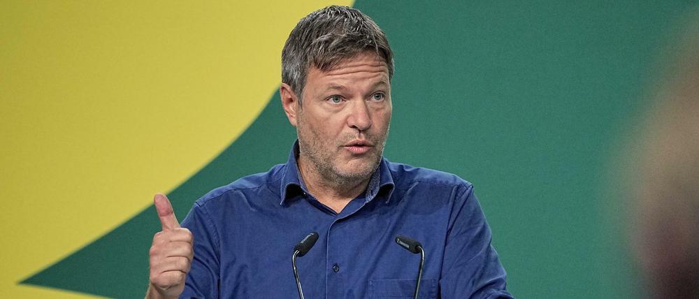 Robert Habeck, Bundesvorsitzender von Bündnis 90/Die Grünen, sieht in den Gesprächen mit SPD und FDP einen "Glutkern der gesellschaftlichen Modernisierung".
