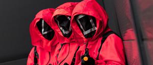 Die Nachfrage nach Kostümen aus der südkoreanischen Netflix-Serie "The Squid Game" ist groß.