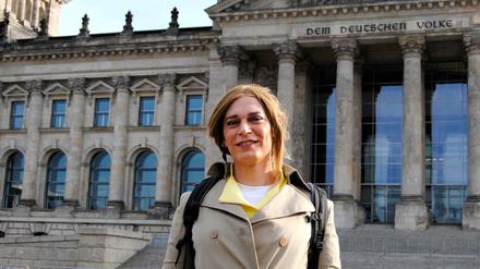 „Wir sind dabei, queerpolitische Geschichte zu schreiben“, sagt die neue Bundestagsabgeordnete Tessa Ganserer von Bündnis 90/Die Grünen.