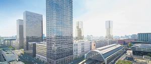 Am Alexanderplatz wollte Signa diesen Büroturm entwickeln. Nachdem es im Juni die Baustelle verkaufte, wurde dem Unternehmen nun auch die Mitarbeit gekündigt.