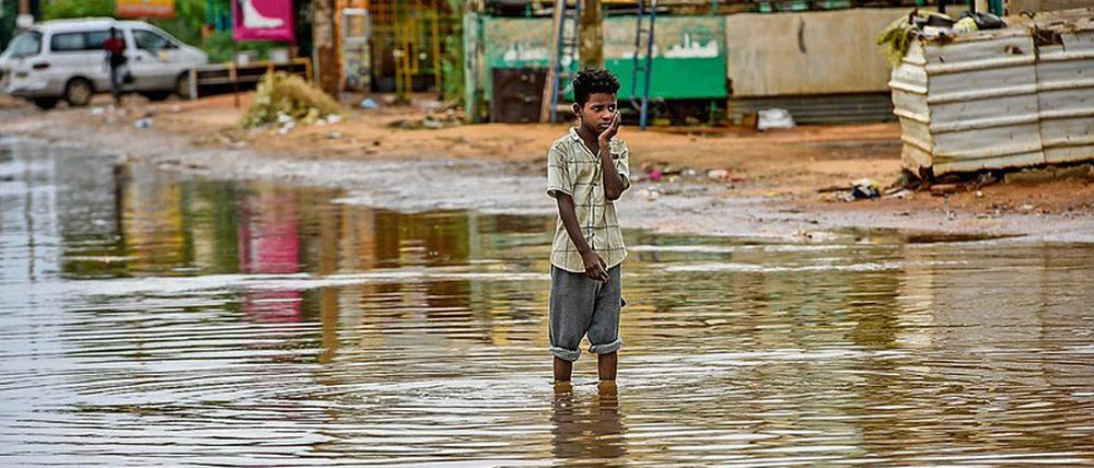 Überschwemmungen, wie hier im Sudan, werden im Klimawandel zunehmen.