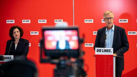 Amira Mohamed Ali und Dietmar Bartsch wurden als Vorsitzende der Linken-Bundestagsfraktion wiedergewählt.