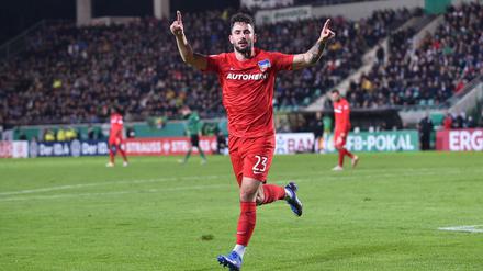 Gesetz der Serie. Marco Richter hat jetzt in drei Spielen nacheinander für Hertha BSC getroffen. Damit ist er zugleich bester Torschütze der Berliner in dieser Saison.